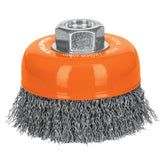 cepillo de alambre ondulado de eje m14 para esmeriladora angular